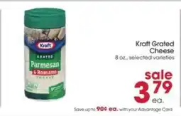 Giant Eagle Kraft Grated Cheese offer