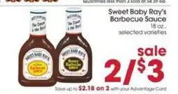 Giant Eagle Sweet Baby Ray's Barbecue Sauce offer