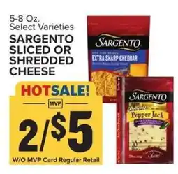 Food Lion Sargento Sliced or Shredded Cheese offer