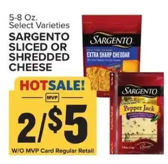 Food Lion Sargento Sliced or Shredded Cheese offer