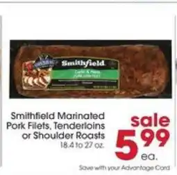 Giant Eagle Smithfield Marinated Pork Filets, Tenderloins or Shoulder Roasts offer