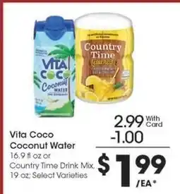 Kroger Vita Coco Coconut Water or Country Time Drink Mix offer