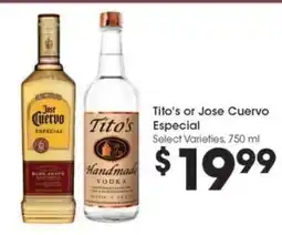 Kroger Tito's or Jose Cuervo Especial offer