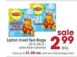 Giant Eagle Lipton Iced Tea Bags offer