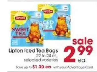 Giant Eagle Lipton Iced Tea Bags offer