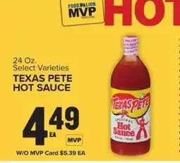 Food Lion Texas Pete Hot Sauce offer