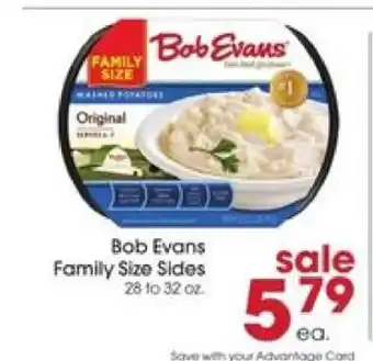 Giant Eagle Bob Evans Family Size Sides offer