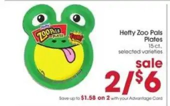 Giant Eagle Hefty Zoo Pals Plates offer