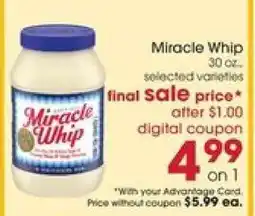 Giant Eagle Miracle Whip offer