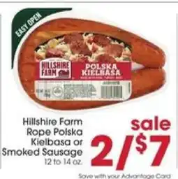 Giant Eagle Hillshire Farm Rope Polska Kielbasa or Smoked Sausage offer