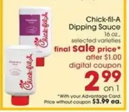 Giant Eagle Chick-fil-A Dipping Sauce offer