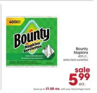 Giant Eagle Bounty Napkins offer