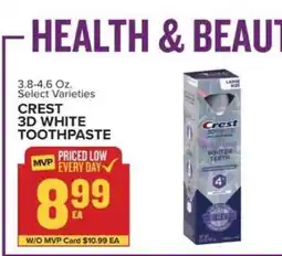 Food Lion Crest 3D White Toothpaste offer
