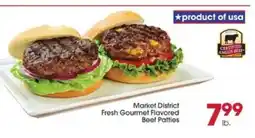 Giant Eagle Market District Fresh Gourmet Flavored Beef Patties offer