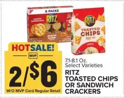 Food Lion RITZ TOASTED CHIPS OR SANDWICH CRACKERS offer