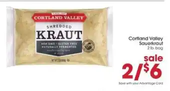 Giant Eagle Cortland Valley Sauerkraut offer