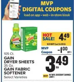Food Lion Gain Dryer Sheets / Gain Fabric Softener offer