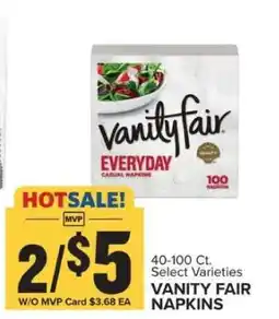 Food Lion Vanity Fair Napkins offer