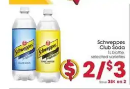 Giant Eagle Schweppes Club Soda offer