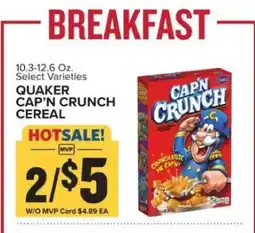 Food Lion Quaker Cap'n Crunch Cereal offer