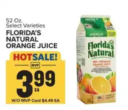 Food Lion Florida's Natural Orange Juice offer