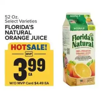 Food Lion Florida's Natural Orange Juice offer