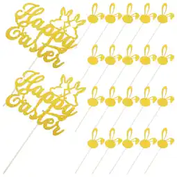 Walmart 1 Set Easter Paper Topper Rabbit Cake Picks Dessert Cake Inserted Picks offer