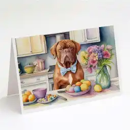 Walmart Carolines Treasures 5 x 7 in. Unisex Decorating Easter Dogue De Bordeaux Greeting Cards - Pack of 8 offer