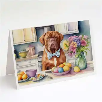 Walmart Carolines Treasures 5 x 7 in. Unisex Decorating Easter Dogue De Bordeaux Greeting Cards - Pack of 8 offer