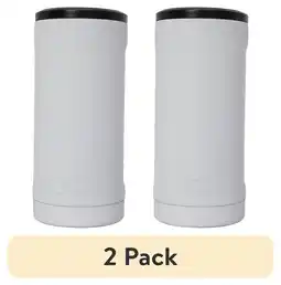 Walmart (2 pack) Ozark Trail Insulated Stainless Steel 12-Ounce Slim Can Drink Sleeve, Black offer