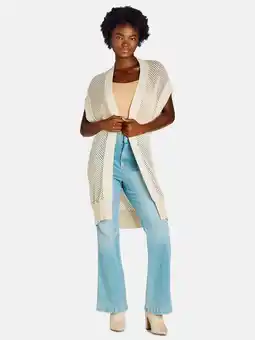Walmart Time and Tru Women's Open Front Crochet Ruana, Sizes S-3XL offer