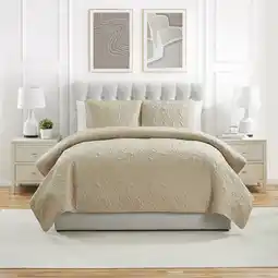 Walmart VCNY Home Seashell Coastal 3-Piece Grey Textured Seashell Quilt Set, Full/Queen, Adult, Unisex offer