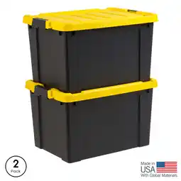 Walmart IRIS 19 Gal. Plastic Storage Bins with Lids, Latching Totes, Heavy Duty Containers 2Pk offer
