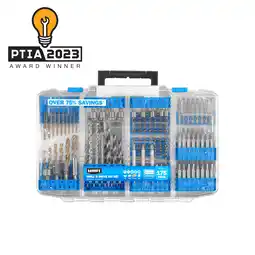 Walmart HART 175-Piece Assorted Drill and Drill Bit Set Wood/Metal/PVC, Customizable Modular Storage Case offer