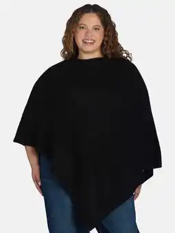 Walmart Time and Tru Women's Knit Poncho, S/M, Black offer