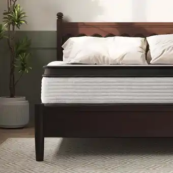 Walmart King Size Mattress, JIAVA 12 Hybrid Mattress Individually Pocket Innerspring Mattress offer