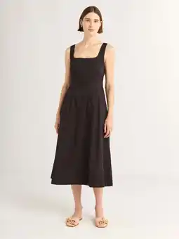 Walmart Free Assembly Women's and Women's Plus Sleeveless Square Neck Cotton Midi Dress, Sizes XS-4X offer