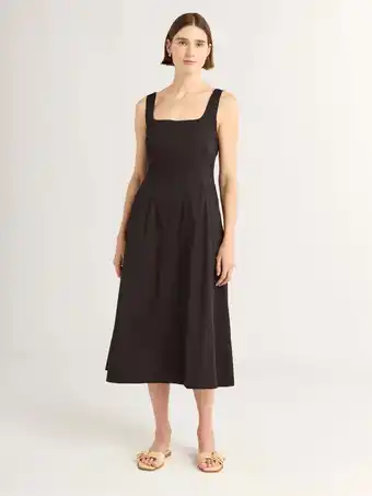 Walmart Free Assembly Women's and Women's Plus Sleeveless Square Neck Cotton Midi Dress, Sizes XS-4X offer