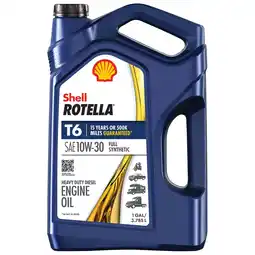 Walmart Shell Rotella T6 Full Synthetic 10W-30 Diesel Engine Oil, 1 Gallon offer