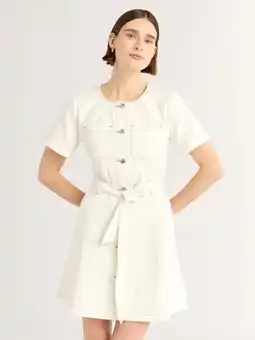 Walmart Free Assembly Women’s Cotton Utility Mini Dress with Short Sleeves, Sizes XS-4X offer