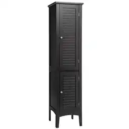 Walmart Costway Freestanding Bathroom Storage Cabinet Linen Tower Kitchen Living Room Black offer