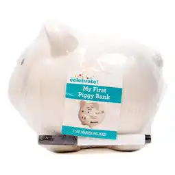 Walmart Way to Celebrate! White Ceramic Piggy Bank offer
