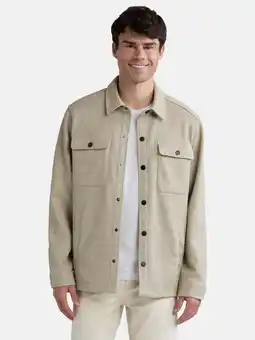 Walmart George Men's Fleece Knit Shirt Jacket with Long Sleeves, Sizes S-3XL offer