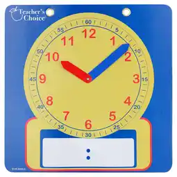 Walmart Educational Demonstration Teaching Clock with Erasable Writing Surface, Yellow offer