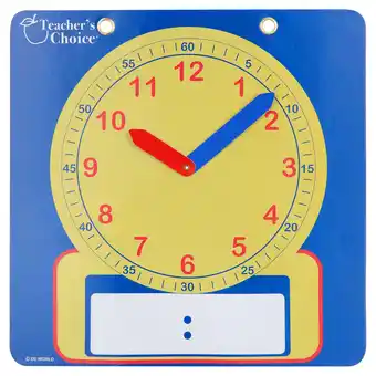 Walmart Educational Demonstration Teaching Clock with Erasable Writing Surface, Yellow offer