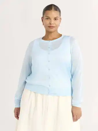 Walmart Scoop Woman's Shrunken Cardigan Sweater, Sizes XS-XXL offer