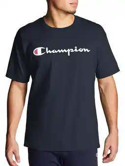 Walmart Champion Men's and Big Men's Script Logo Classic Jersey Graphic Tee Shirt, Sizes S-2XL offer