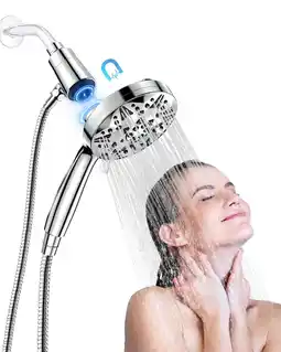 Walmart Hodvit Handheld Showerhead w/ Magnetic Docking Brackets,High Pressure 10 Spray Modes Shower Head,New offer