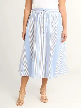 Walmart Free Assembly Women's and Women's Plus Tie Front Cotton Maxi Skirt, XS-4X offer