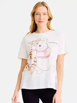Walmart Winnie The Pooh Sweet Like Honey Graphic T Shirt with Short Sleeves, Women’s offer